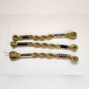 DMC Metallic Pearl Size 5 Perle Thread 3 Skeins 25m GOLD 5282